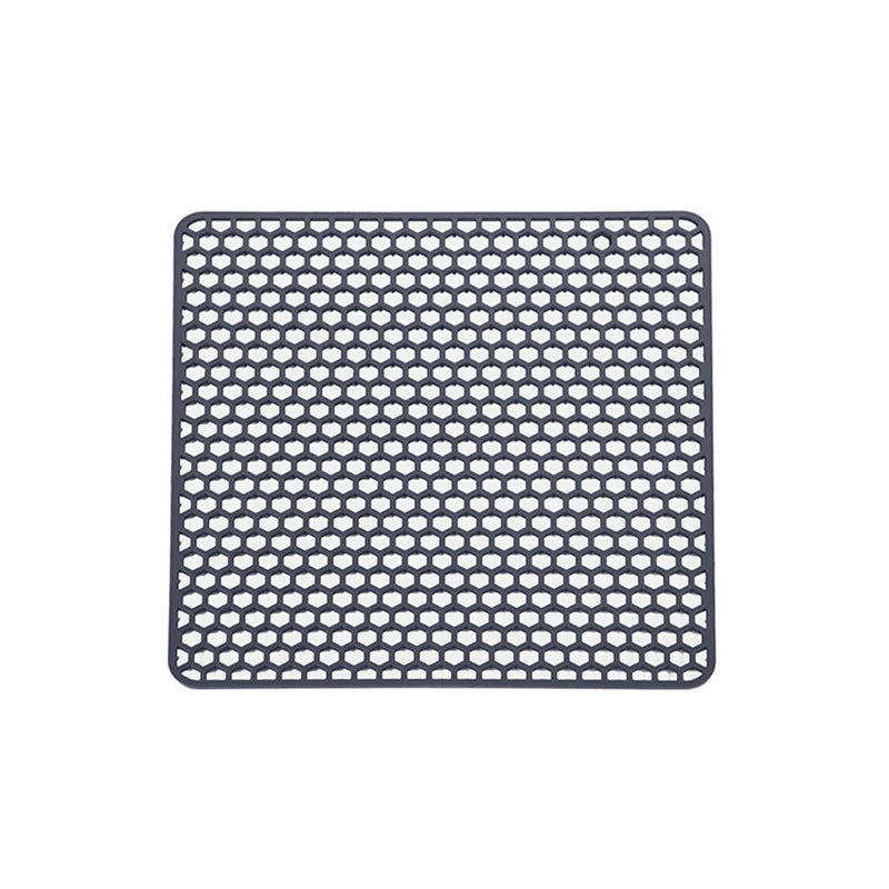 tapis silicone moderne violet jaune noir hexagonal drainage rapide cuisine vaisselle verre