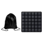 coussin siège gonflable mousse pu noir contemporain valve intégrée massage rond boudins opacité chambre