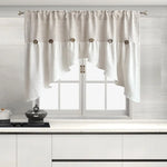 rideau triangle bois texturé beige blanc gris rustique chambre salonôtel large semi transparent tringle
