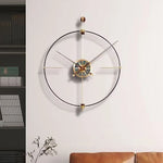 horloge murale moderne abalone shell or noir minimaliste salon quartz métal aiguille unique incrustation