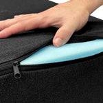 Matelas pliant transporté facilement grâce à sa poignée