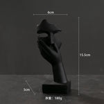 statuettes décoratives visage humain noir blanc doré modernes minimalistes abstraites contemporaines base carrée livres
