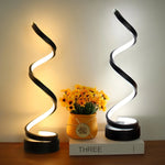lampe table moderne couleurs dimmable noir blanc fluide contemporain minimaliste chambre coucher
