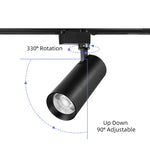 spot lumineux led rvb moderne noir toucher rail 220v flux lumineux variable certifié rohs