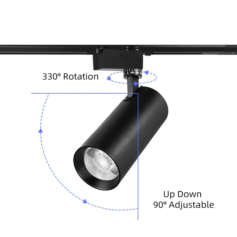 spot lumineux led rvb moderne noir toucher rail 220v flux lumineux variable certifié rohs