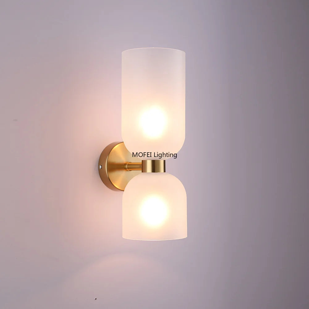 lampes murales modernes minimalistes verre transparent noir doré gris blanc