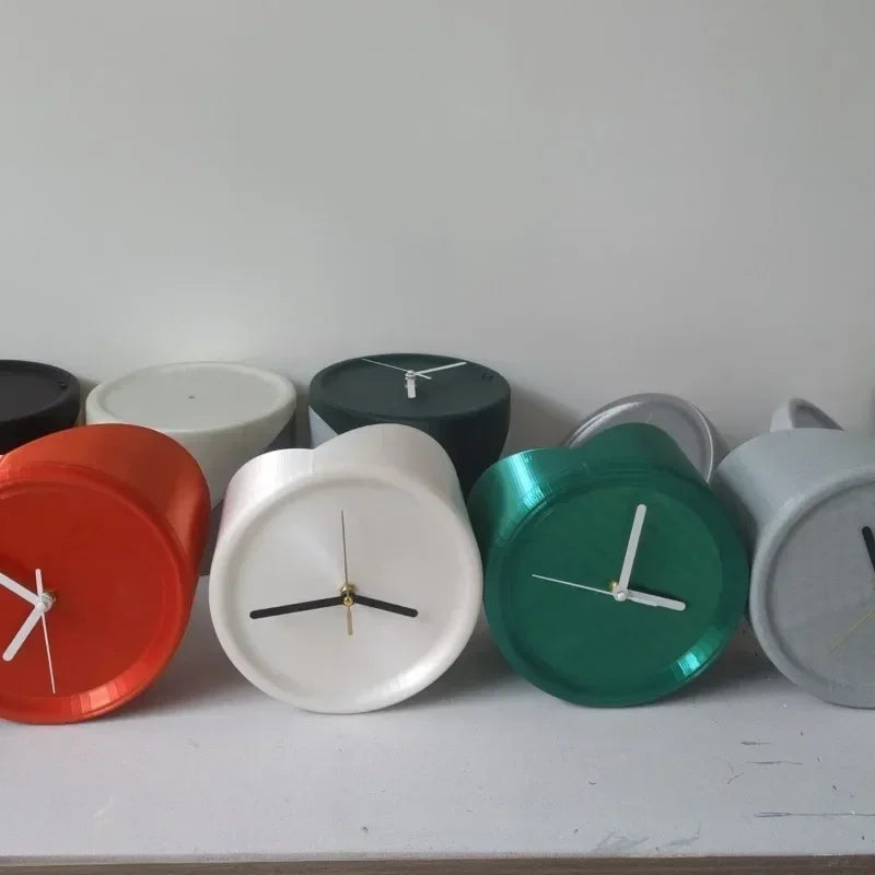 horloge murale moderne simple bleu rouge noir aiguille sans tic tac minimaliste salon