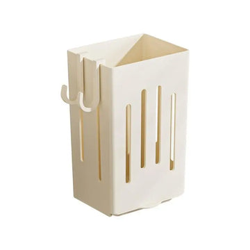 porte accessoires mural adhésif moderne beige clair texture mat rangement cosmétiques brosse cheveux bracelet
