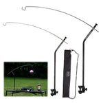 support lampe suspendue aluminium argenté moderne clips noir transport sac