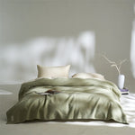 couette texturée lin minimaliste couleurs vert olive beige marron gris blanc turquoise minimaliste zen