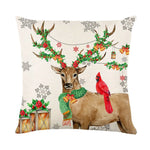 coussin carré noël arbre renne guirlande bonhomme neige décoration maison traditionnel opacité fixe