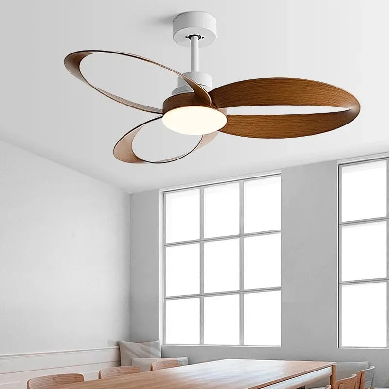 ventilateur moderne 24v led 249 2000 lumens télécommande 42 52 pouces blanc noir marronclair