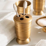 ensemble salle bain doré tasse dents distributeur savon tasse boire support savon pot coton