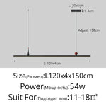 suspension lumineuse moderne minimaliste noir rouge rectangulaire lisse intérieur salon chambre