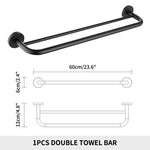 porte serviettes mural double acier inoxydable noir argenté doré moderne électroplaqué fixations serviettes