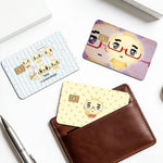 autocollants cartes bancaires dessin animé mignon personnages adhésifs réutilisables imperméables classiques féminins
