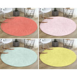 tapis rond solide antidérapant polyester lavable maison salle bain extérieur moderne minimaliste vert menthe
