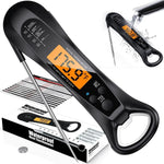 thermomètre numérique sonde écran lcd rétroéclairé aimant étanche noir rouge