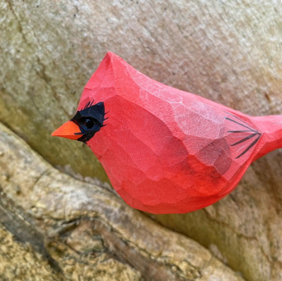 Figurine oiseau bois fait main pour intérieur