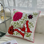 taies d'oreiller coton polyester ethnique floral brodées couleurs vives motifs géométriques coussins deco 45x45cm