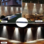 lampes solaires led extérieures modernes noires bleues panneaux solaires adhésives autonomes jardin patio