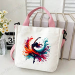 sac main femme toile danseuse papillons blanc moderne décontracté fourre tout