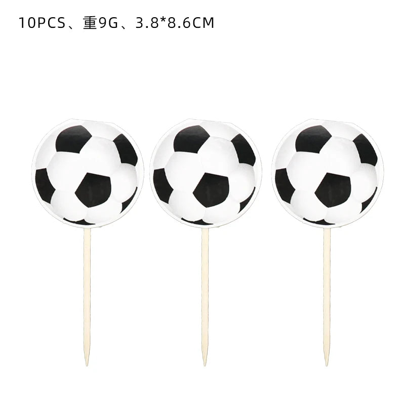 décorations cupcakes football blanc noir moderne festives tringles occasion anniversaire noël saint valentin halloween