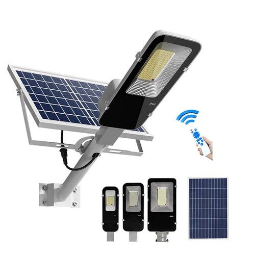 lampadaire solaire moderne panneau intégré led noir blanc gris urgence ip65 autoinstallation wlan télécommande