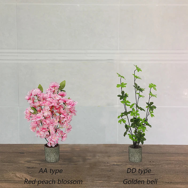 décoration intérieure plante artificielle fleurs feuilles moderne rose blanche verte salon