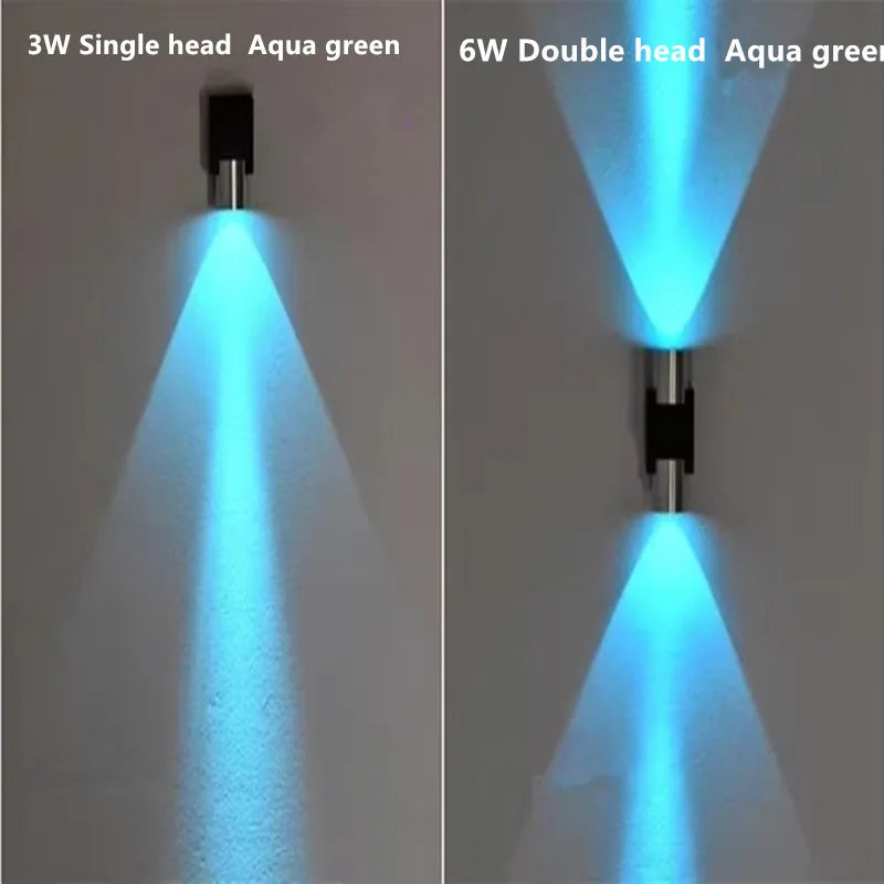 Applique murale LED vert violette jaune moderne 3W 6W diffuse conique aluminium