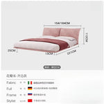 lit suspendu moderne rose gris clair chenille doux oreillers couverture drap plat coussin sol
