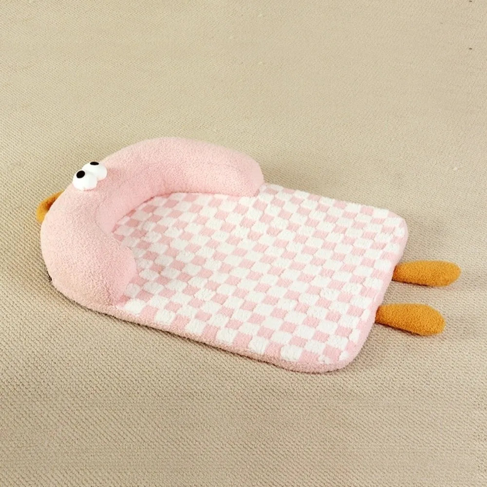 coussin animaux couverture coton carreaux peluche moderne mignon vert blanc orange rose