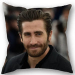 taies d'oreiller coton lin motif jake gyllenhaal moderne bleu marine imprimé décoration maison washable