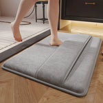 tapis bain gris clair moderne doux antidérapant absorbe eau 40x60cm 50x80cm 60x90cm