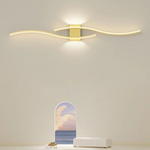 lampe murale moderne courbes élégantes noir doré blanc contemporaine 60cm 80cm