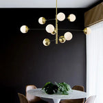 Suspension LED avec abat-jour blanc et corps cuivre