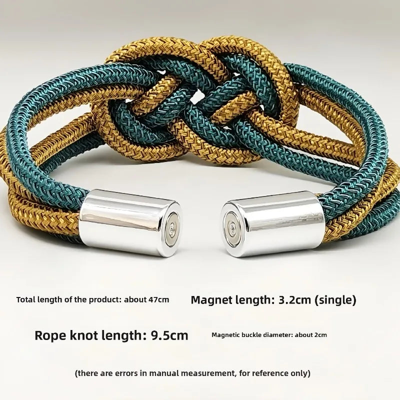 bracelets tressés nœuds chinois boucles magnétiques couleurs variées moderne ethnique adultes enfants
