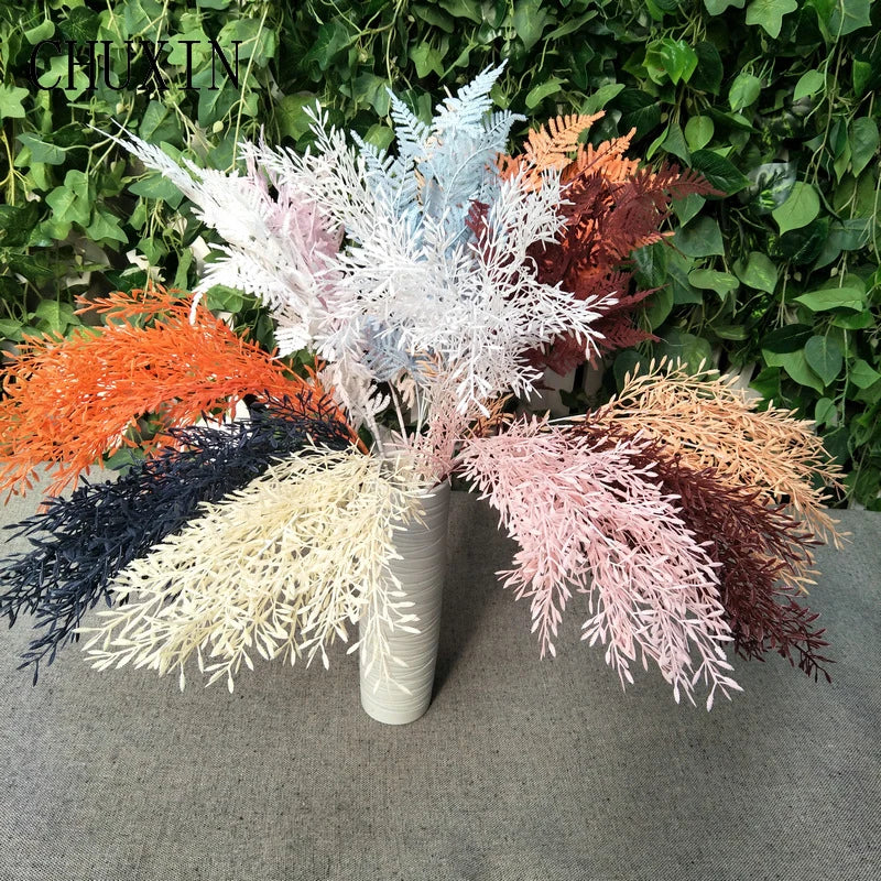 bouquet artificiel feuilles pointues couleur orange rose blanc moderne minimalisteextérieur décoration maison