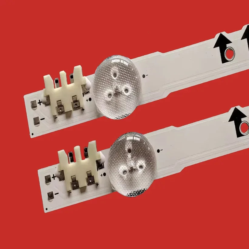 barre lumineuse led blanc moderne 3v connecteurs boutons commandes 12pcs kit