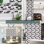 panneau mural 3d marbré moderne autocollant pvc résistant l'eau blanc gris noir