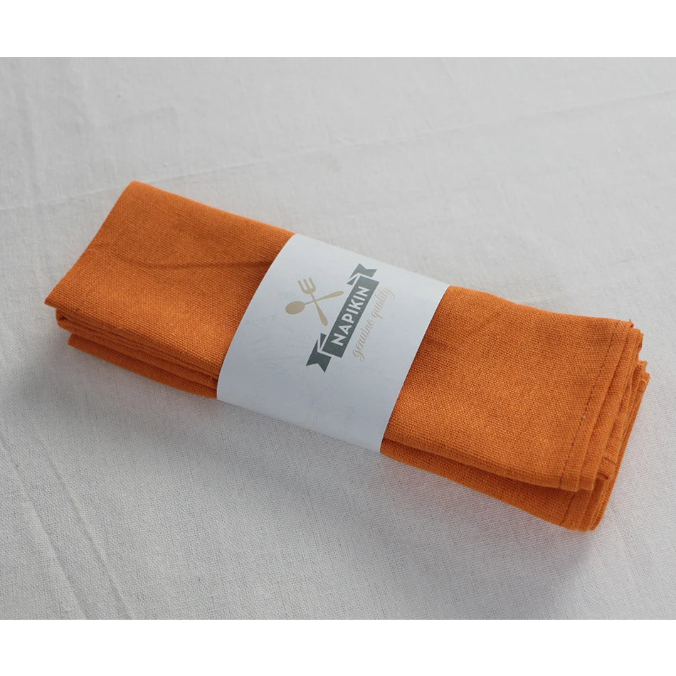 serviettes poly cotton unies 30x45cm classiques clips métalliques couleur rouge noir vert orange