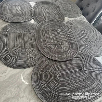 Set de table en coton tressé rouge lot de 4