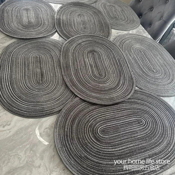 Set de table en coton tressé rouge lot de 4