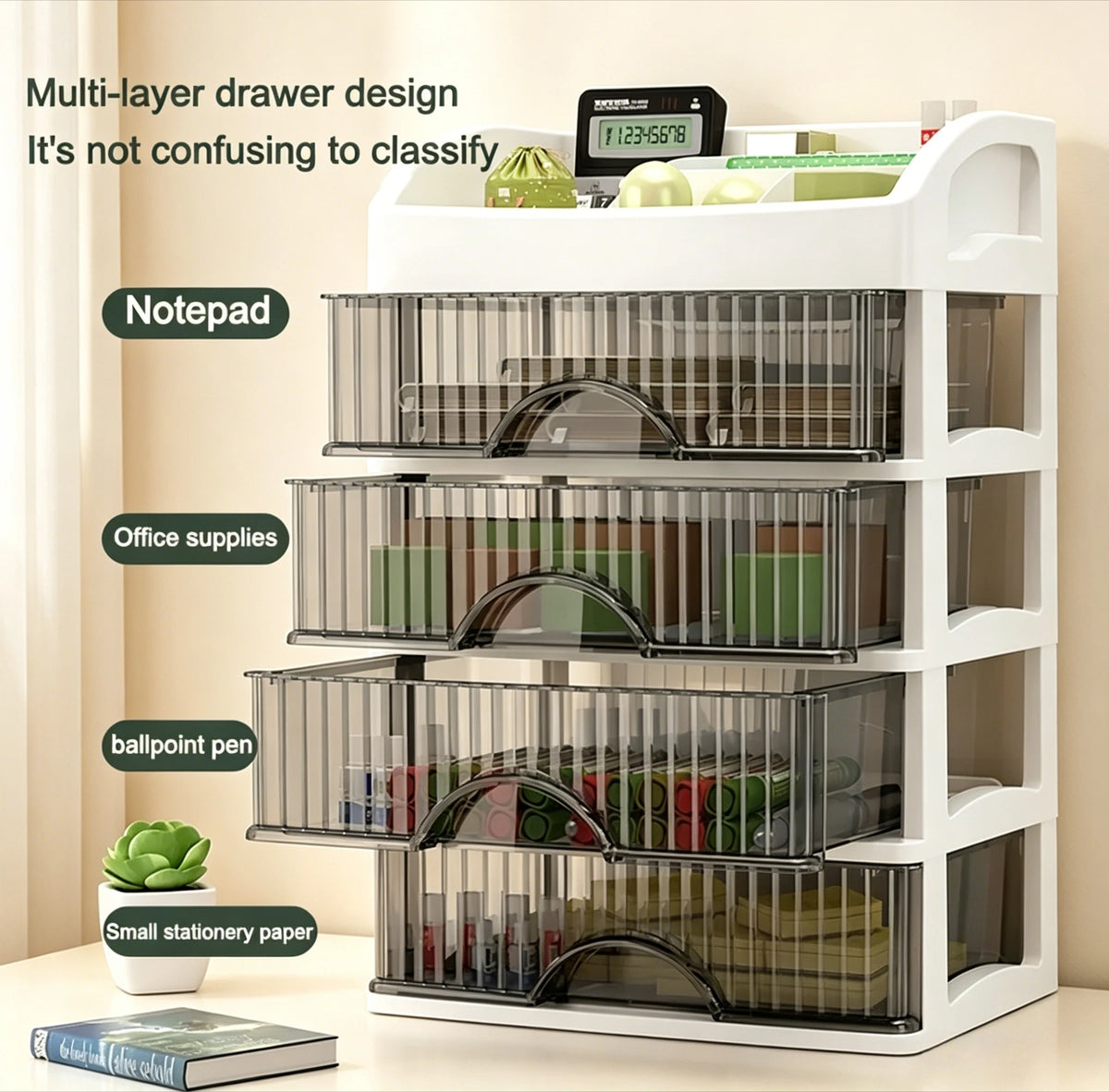 boîte rangement blanc tiroirs glissants cosmétiques multifonction moderne transparent compartments organisateur maquillage