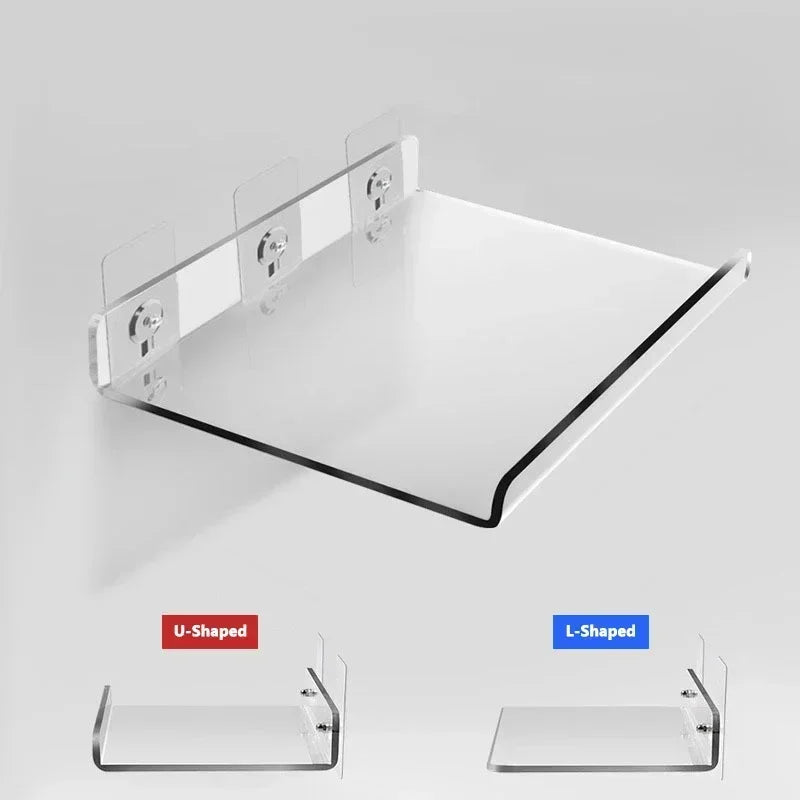 étagères murales transparentes modernes imperméables vis fixations outils salle bain unique