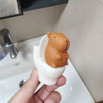 ornement figurine hamster mignon cartoon plastique marron clair blanc decoration maison simple