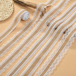 ruban jute dentelle blanche vintage rustique 2m 5m opacité beige blanc decoration cadeau festive