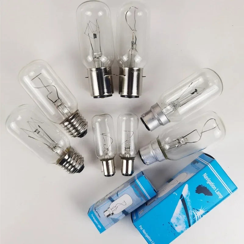 ampoule transparente classique 24v 220v e27 p28s incandescente 65w bayonet base éclairage navigation thuyền