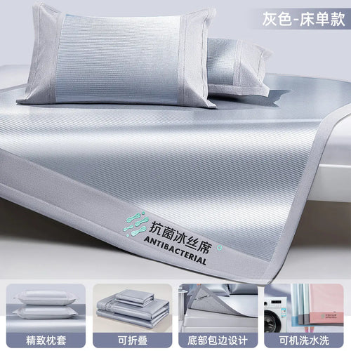 matelas moderne rayures horizontales coussin étiquette antibactérienne chambre coucher