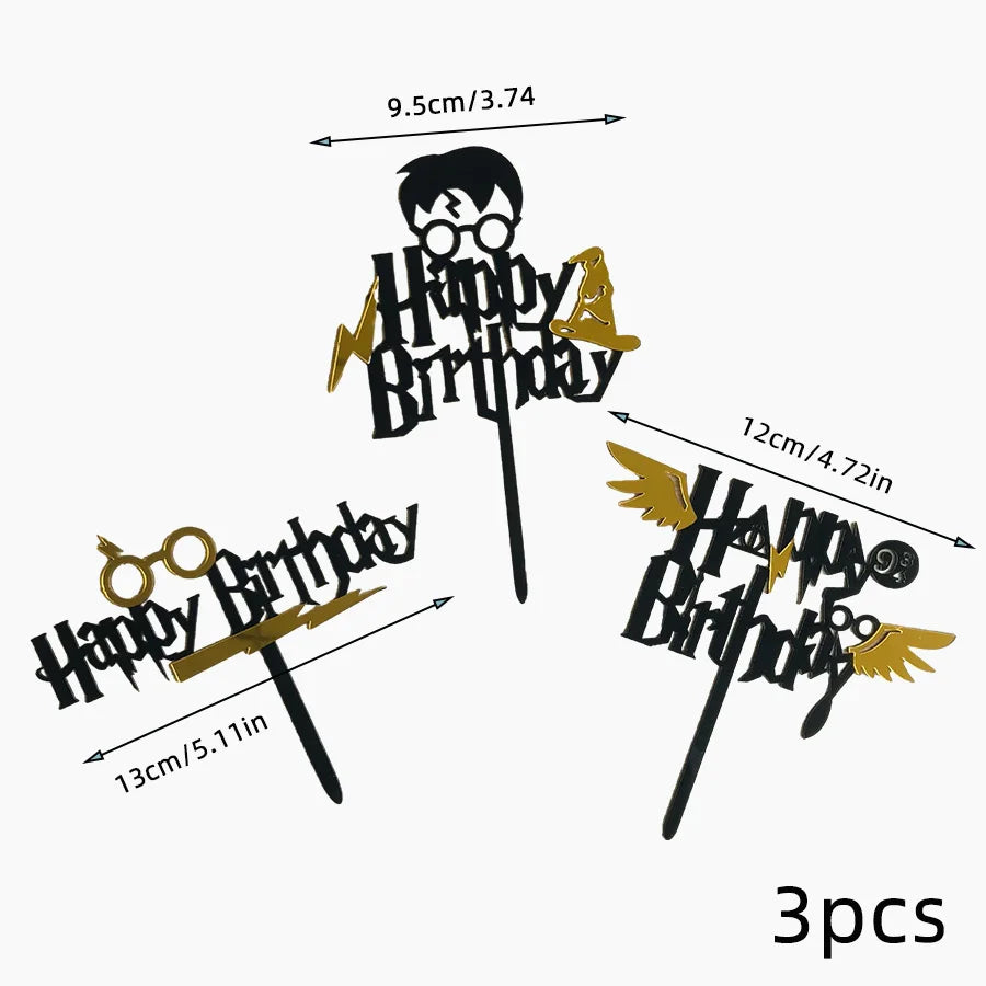 décoration gâteau thème harry potter halloween château baguette magique lunettes chapeau balai fantômes citrouilles